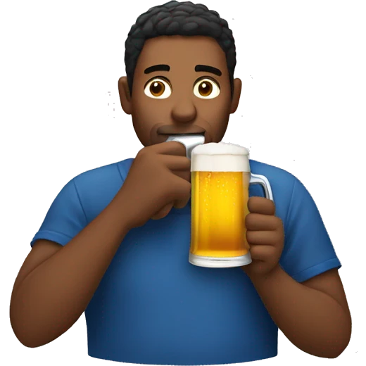 Man drinking a beer  emoji