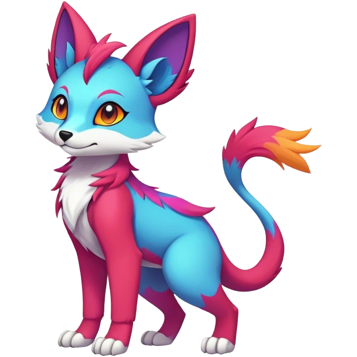 colorful anthro fursona Fakemon emoji