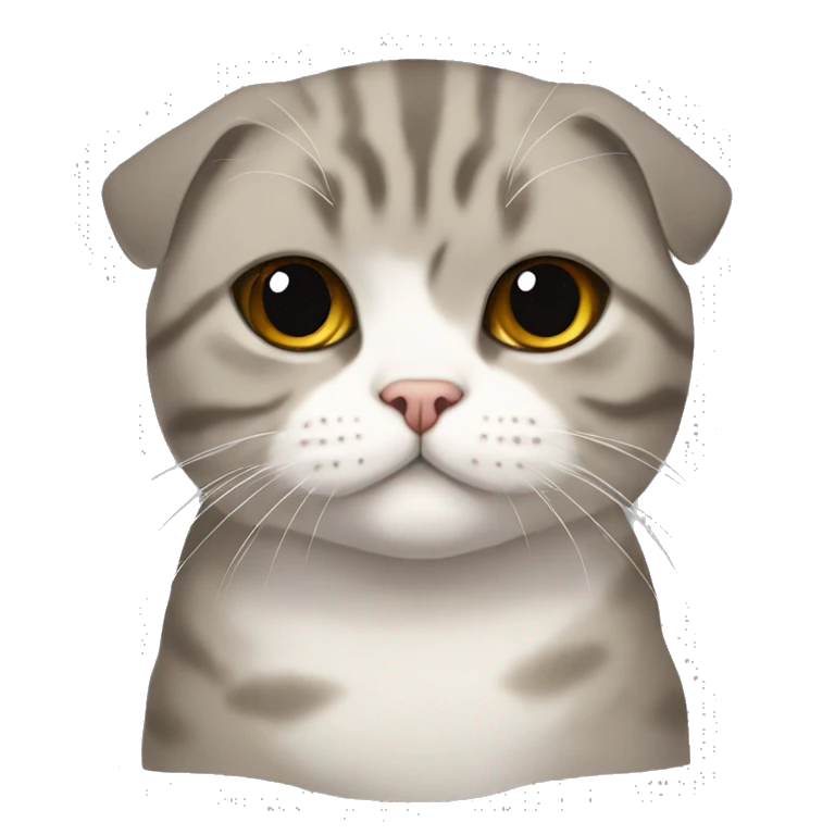 Scottish fold cat emoji