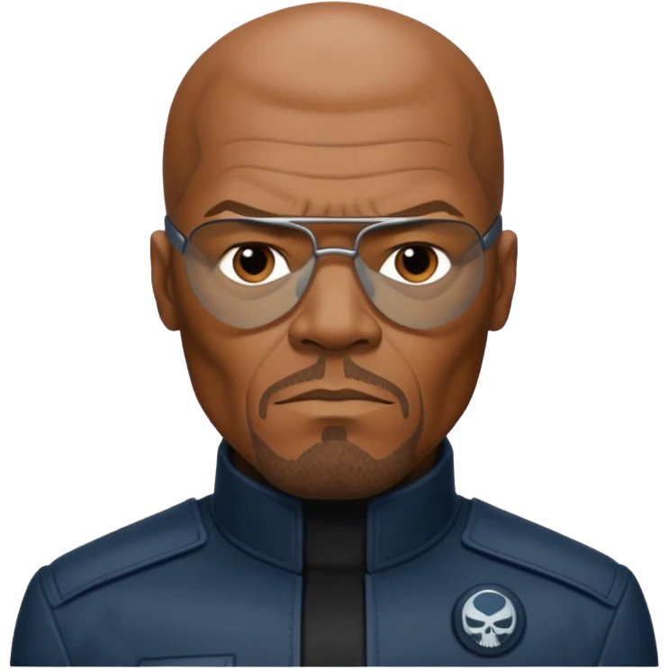 Nick Fury Samuel L. Jackson face only  emoji
