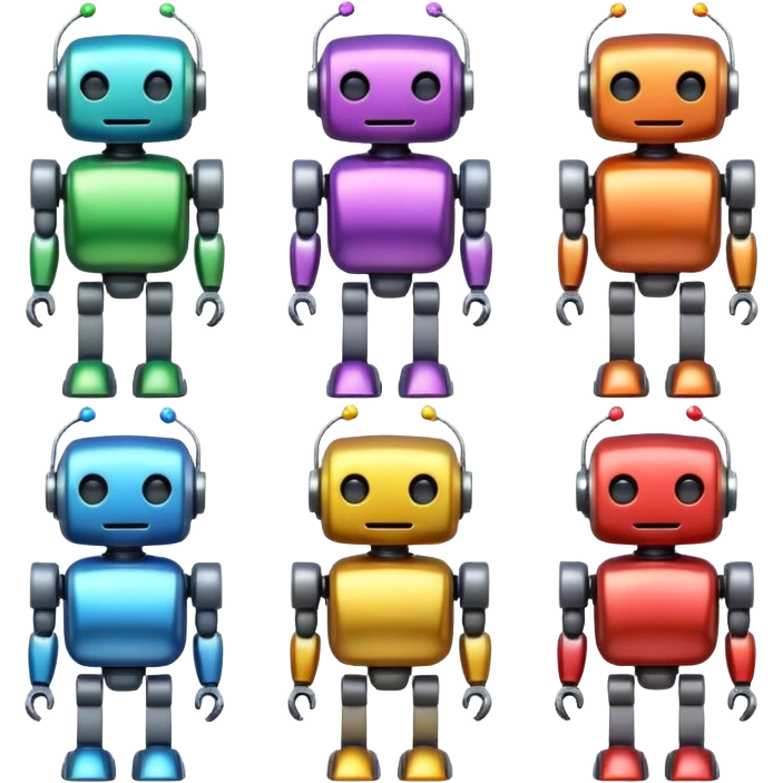 Wholesome cute robots emoji