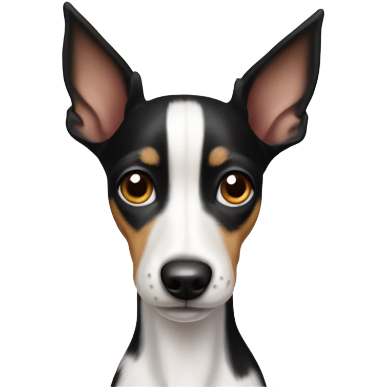 Black and white toy fox terrier emoji