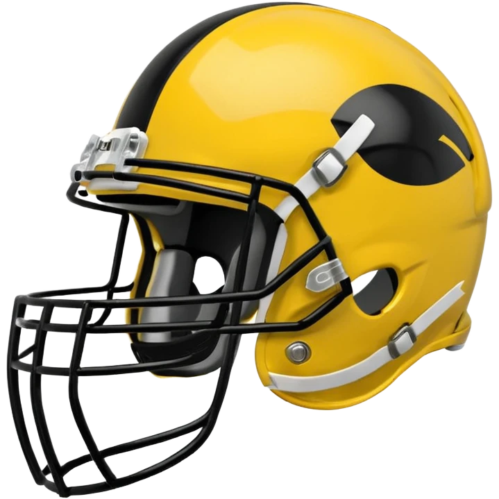 College football player helmet in yellow color emoji