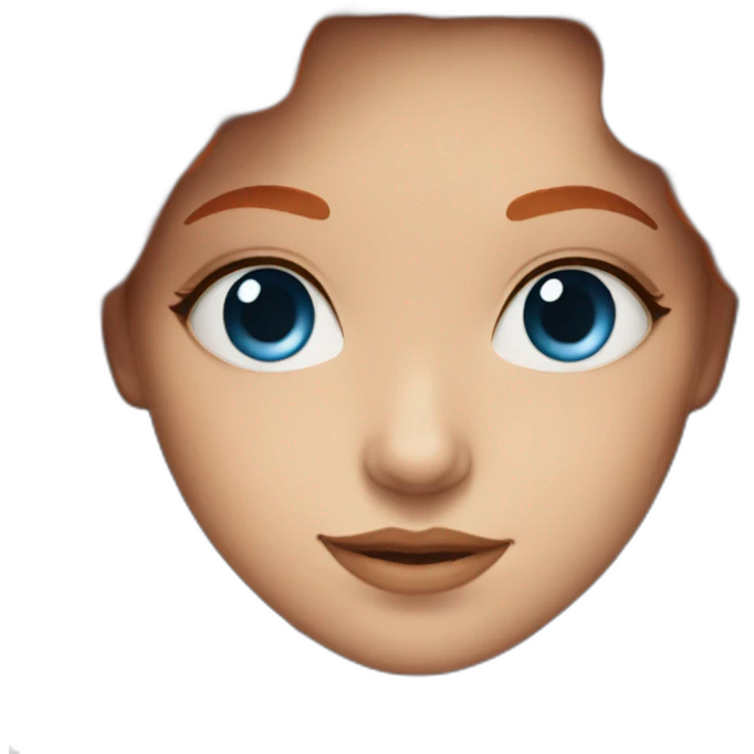 redhead girl with septum and blue eyes emoji