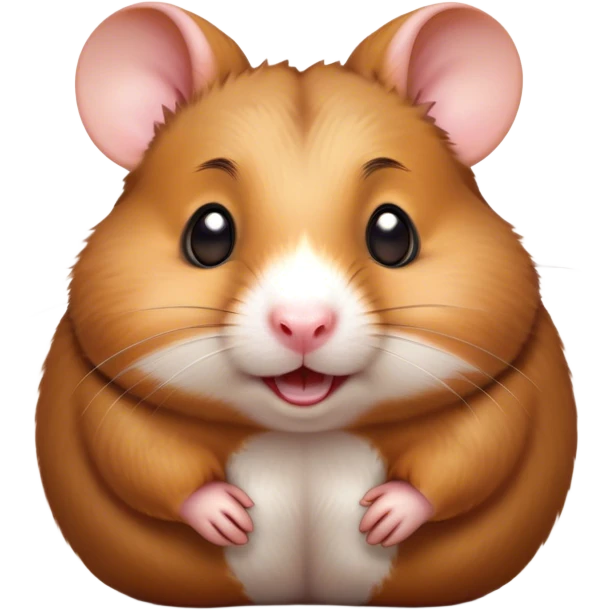 Cinematic Comical Brown Hamster Portrait Emoji, Head tilted dramatically with an exaggeratedly amused expression, featuring a striking rich brown fur with a playful shine, wide, expressive dark eyes filled with humorous disbelief, Simplified yet hilariously expressive features, highly detailed, glowing with a slightly sassy glow, high shine, dramatic yet playful, stylized with an air of cheeky mischief, bright and endearing, soft glowing outline, capturing the essence of a spirited and over-the-top hamster, so meme-worthy it feels like it could side-eye its way into internet fame instantly! emoji