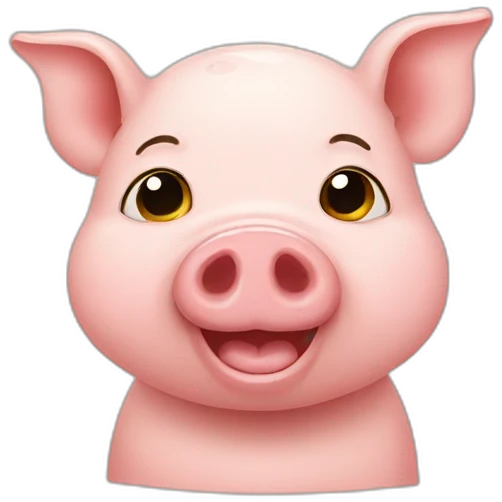 pig blushing emoji