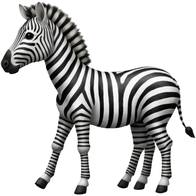 zebra walking on 4 emoji