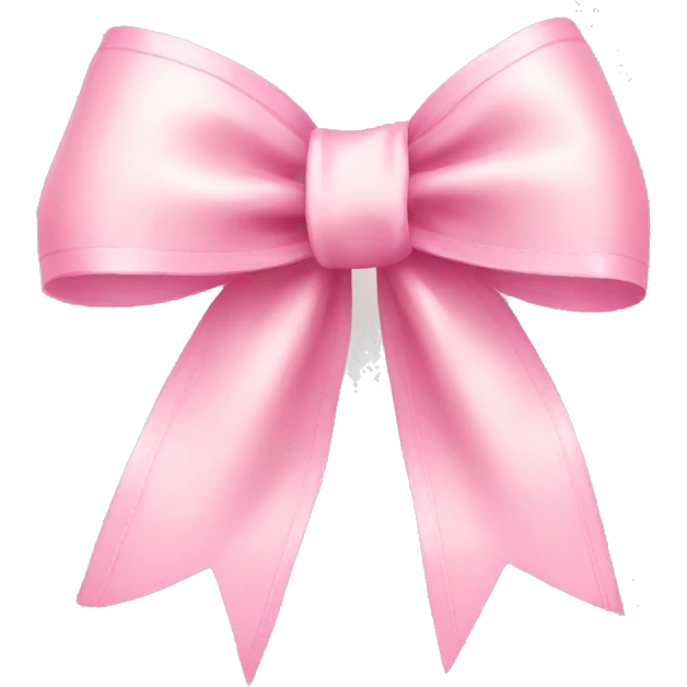 light pink ribbon bow emoji