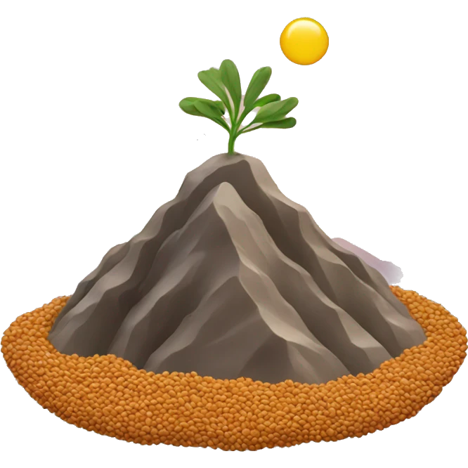 mountain with lentils emoji