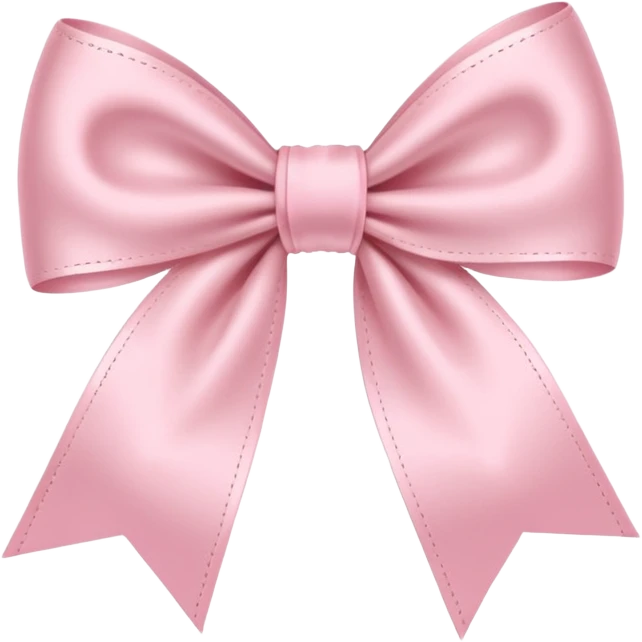 a baby pink thin ribbon bow emoji