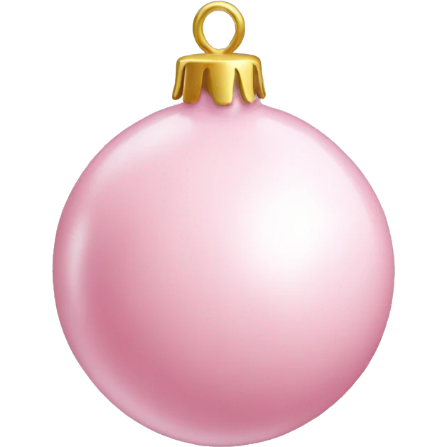 Light Pink Christmas bauble emoji
