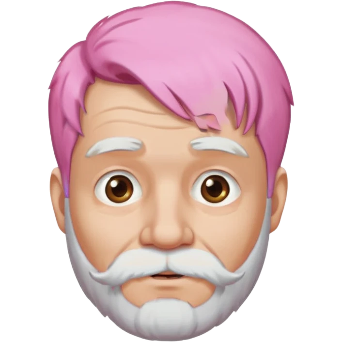 old pink haired man with beard emoji