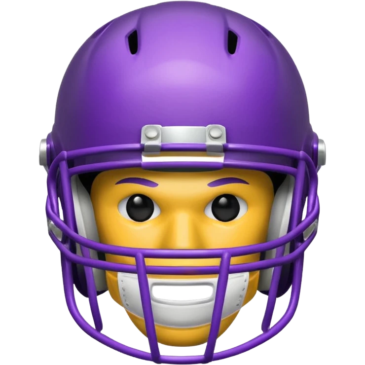 College football player helmet in purple color emoji