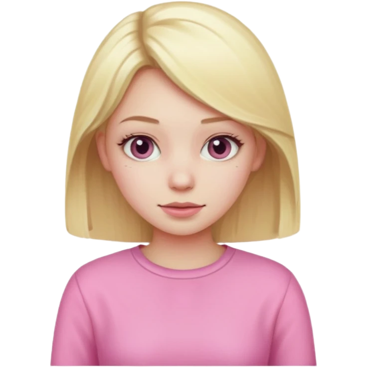 Film student Blonde girl pink emoji