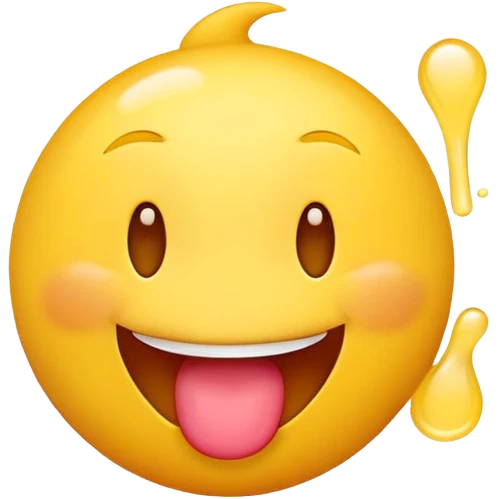 regular yellow emoji shaking tongue emoji