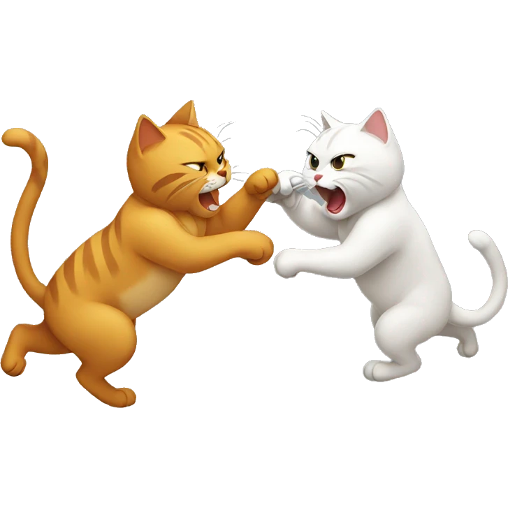 cats fighting  emoji