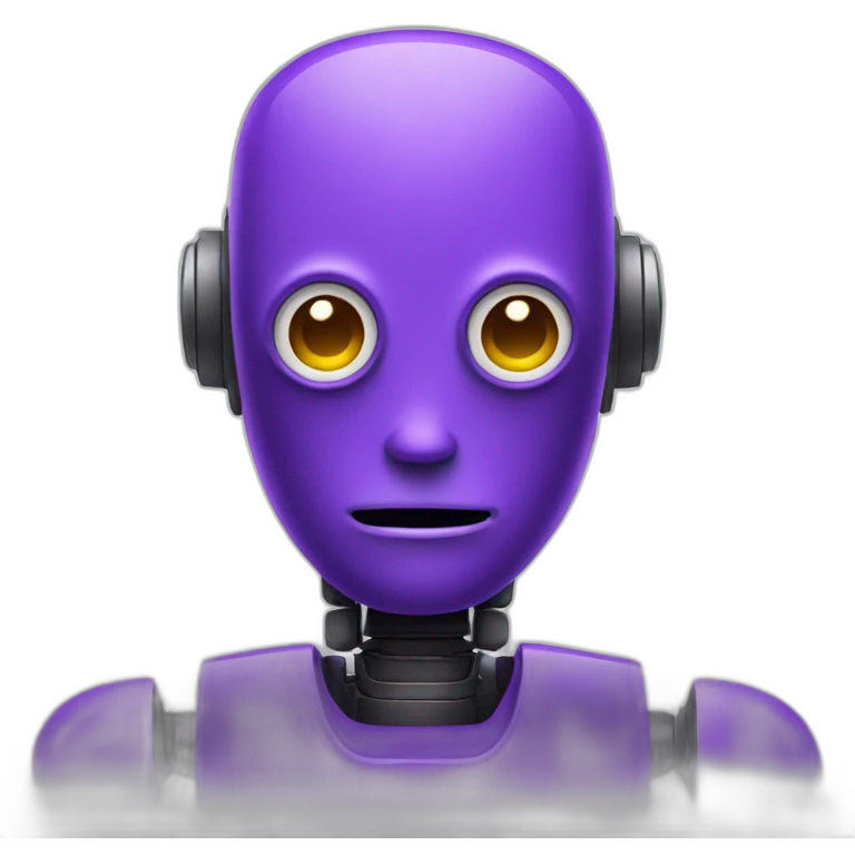 purple robot only face emoji