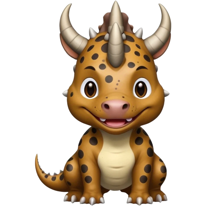 Black pibull dressed as a triceratops  emoji