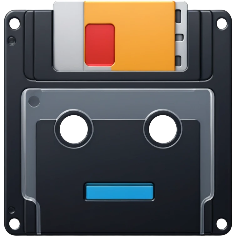 Floppy disk retro-tech aesthetic emoji