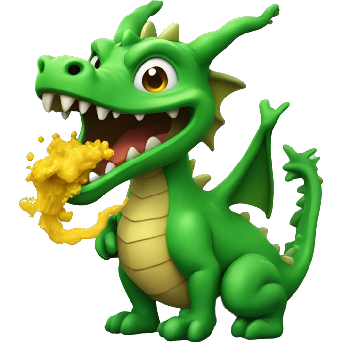 dragon with toxic waste from mouth emoji