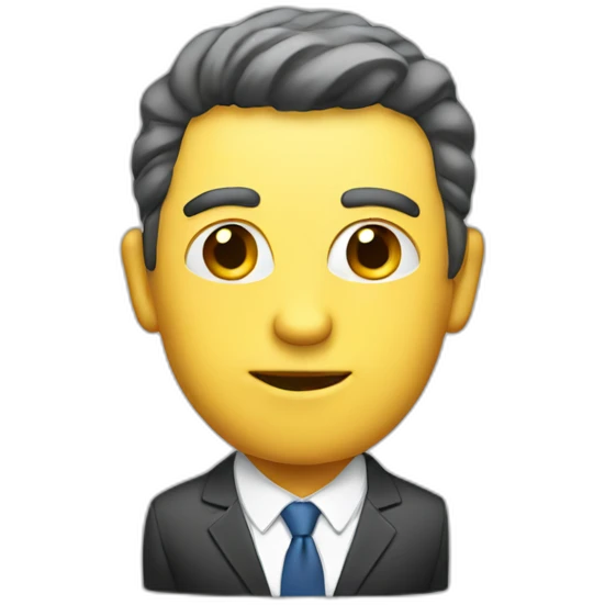 TV head businessman emoji