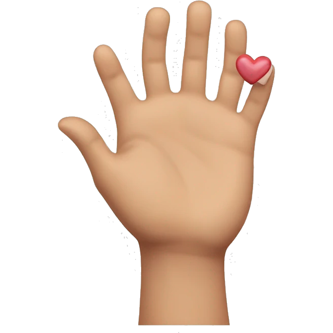 una mano en forma de corazon emoji