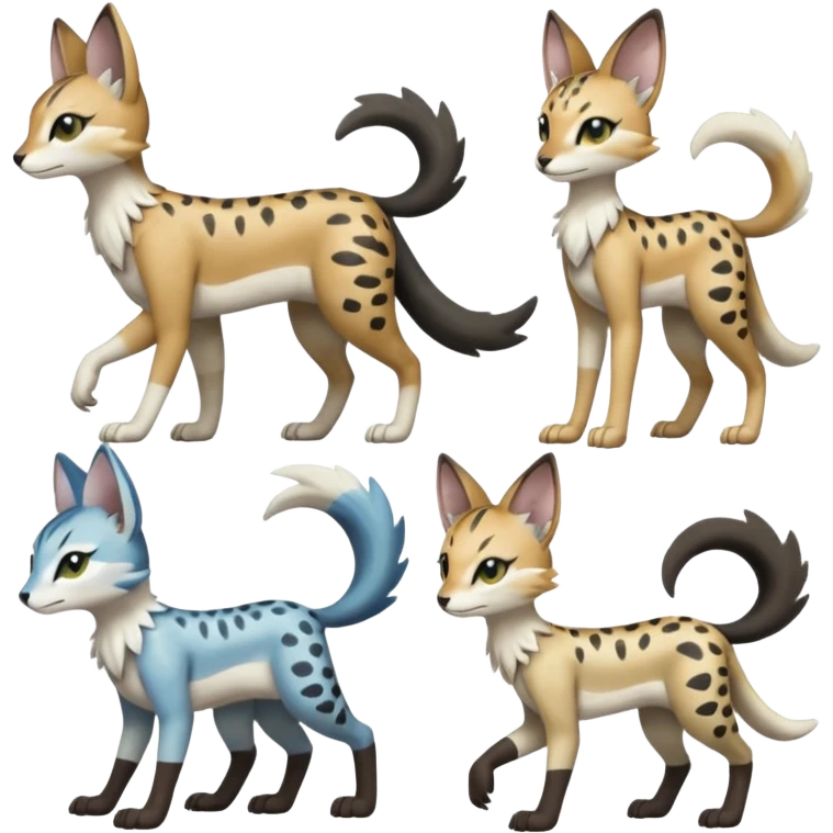 Meloetta-Trico-Silvally-Nargacuga-Sergal-Serval-Cresselia-Fakémon-creature-hybrid emoji