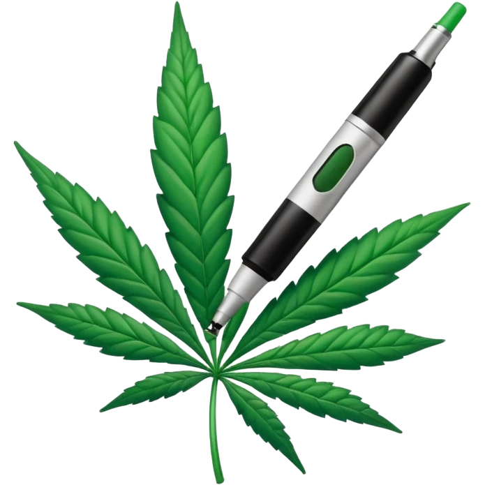 permanent marker with cannabis leaf emoji
