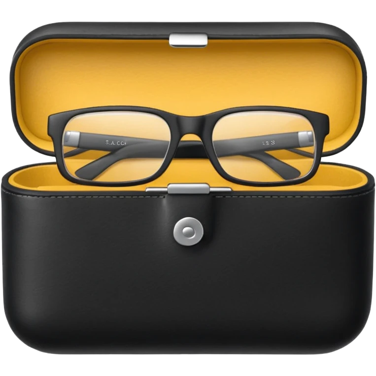 black glasses case emoji