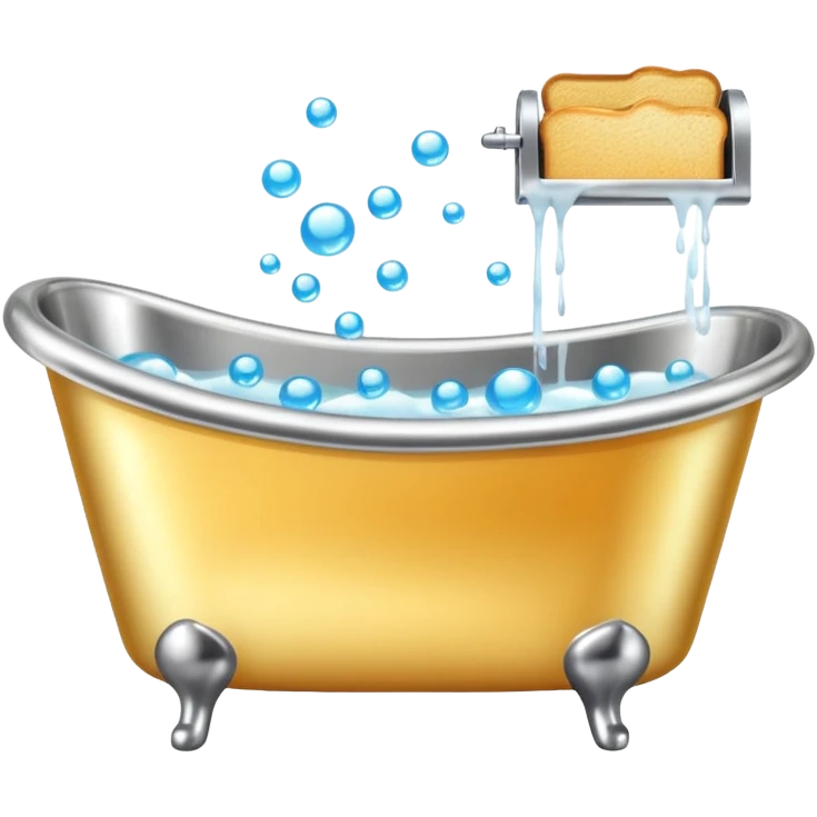 Bathtub with toaster in it emoji