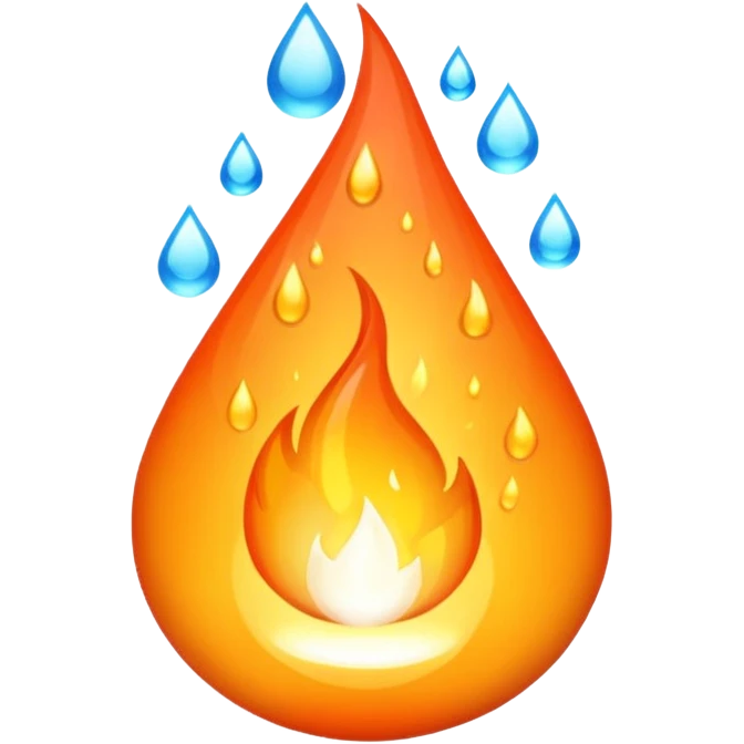 fire and water emoji