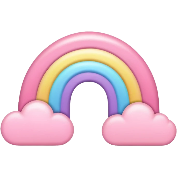Pink Pastel rainbow emoji