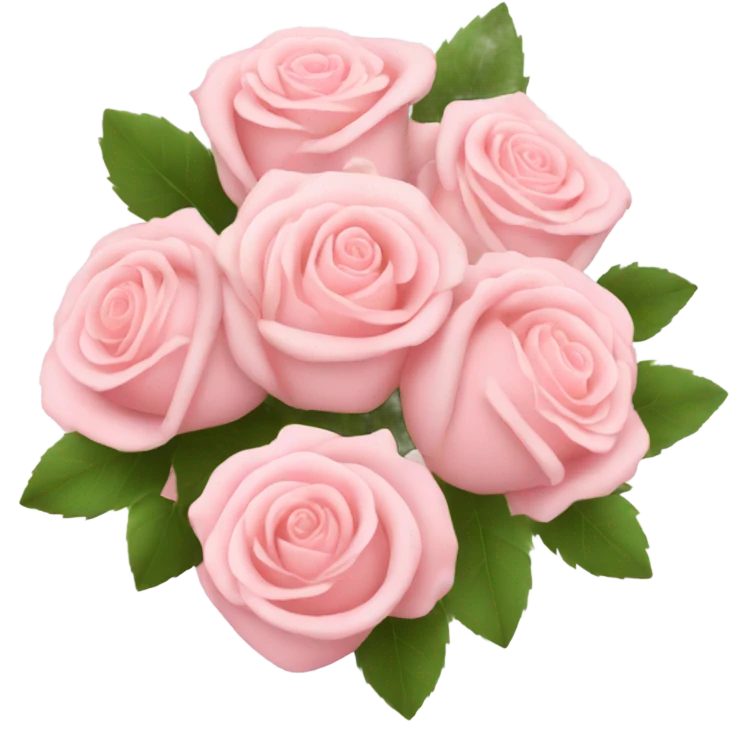 bouquet of pastel pink roses emoji