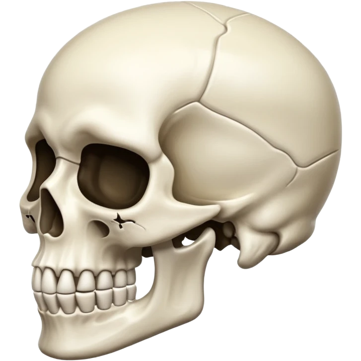 premium skull emoji but show ing its rigth side of face emoji