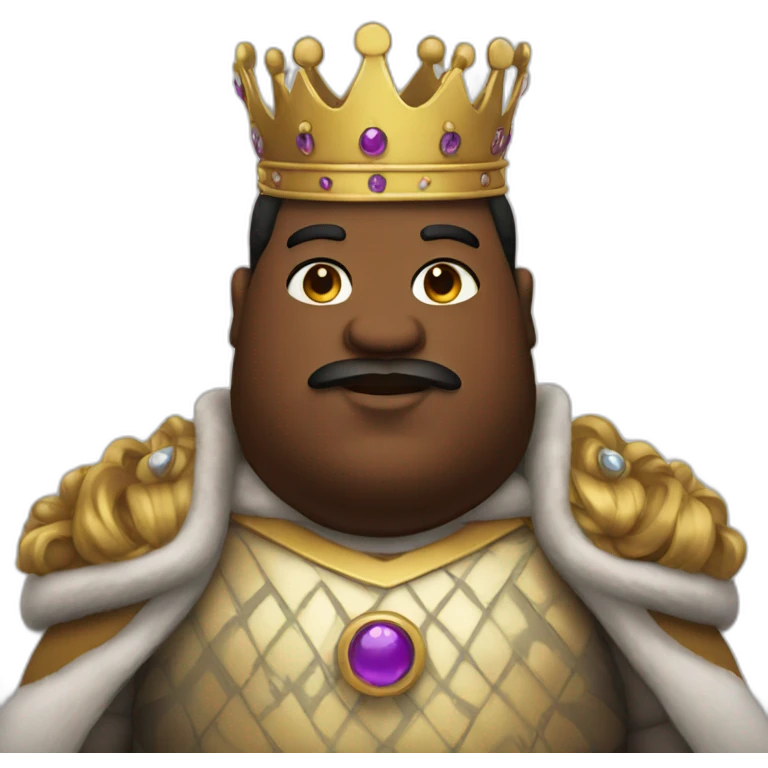 Black chubby king emoji