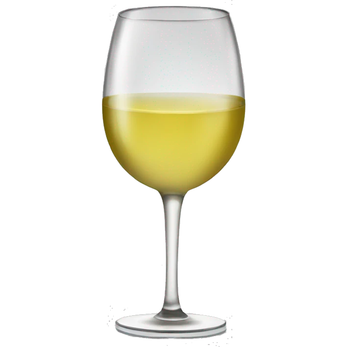White wine in glass with black bow on stem emoji