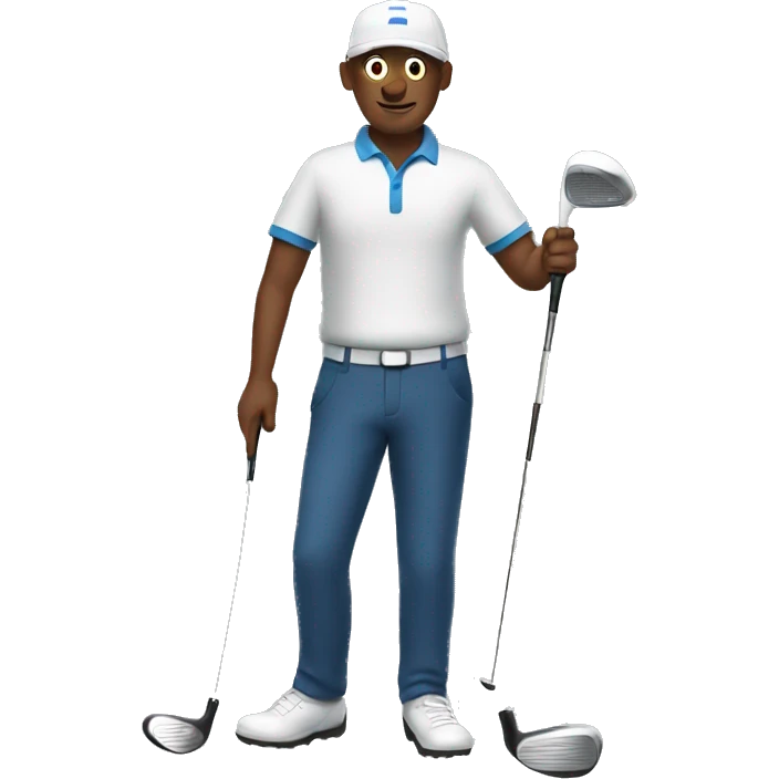 Man with golf clubs emoji