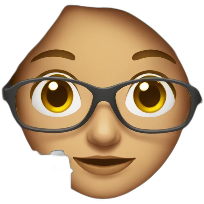 woman with glass and camera emoji