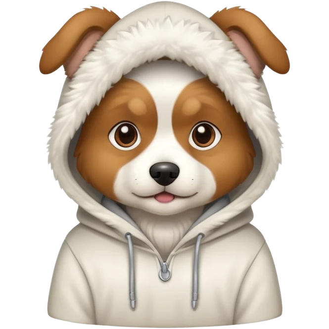 dog wearing a hoddie emoji