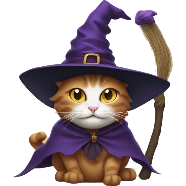 Cat as a witch emoji