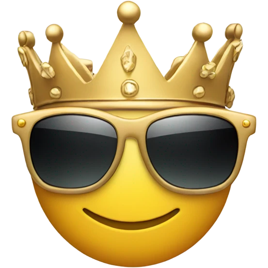Sunglasses with crown emoji
