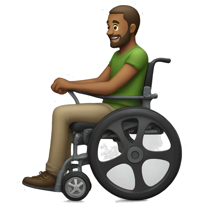 Man with wheels  emoji