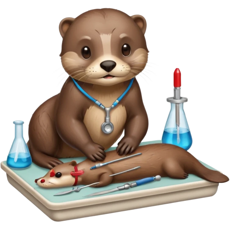 otter on a dissection table emoji