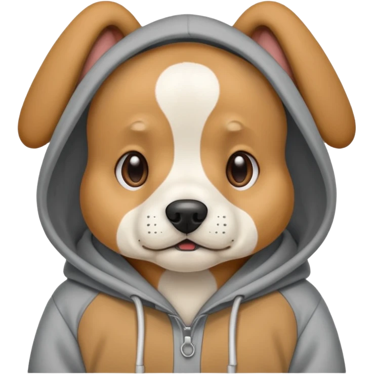 Dog wearing a hoodie emoji
