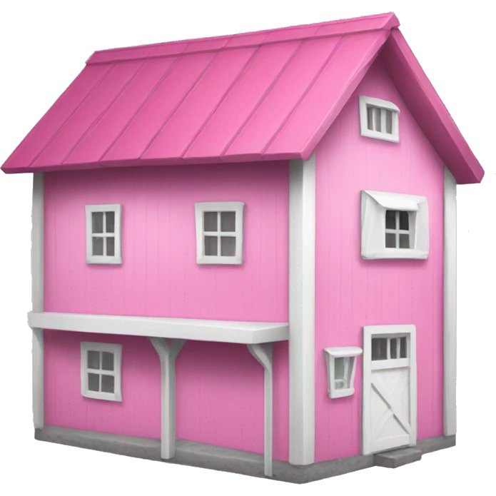 Pink and white barnhouse  emoji