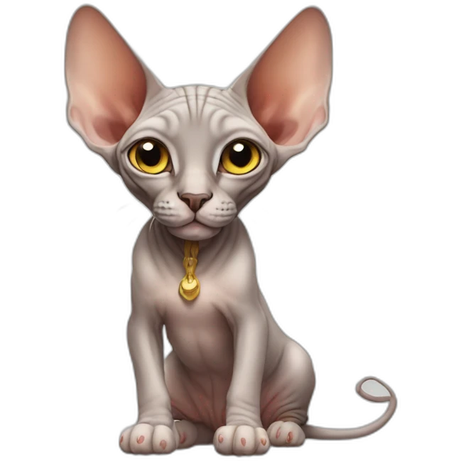 cute great sphynx of egypt emoji