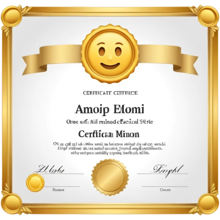 certificado  emoji