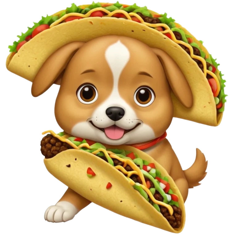 Dog eating taco  emoji