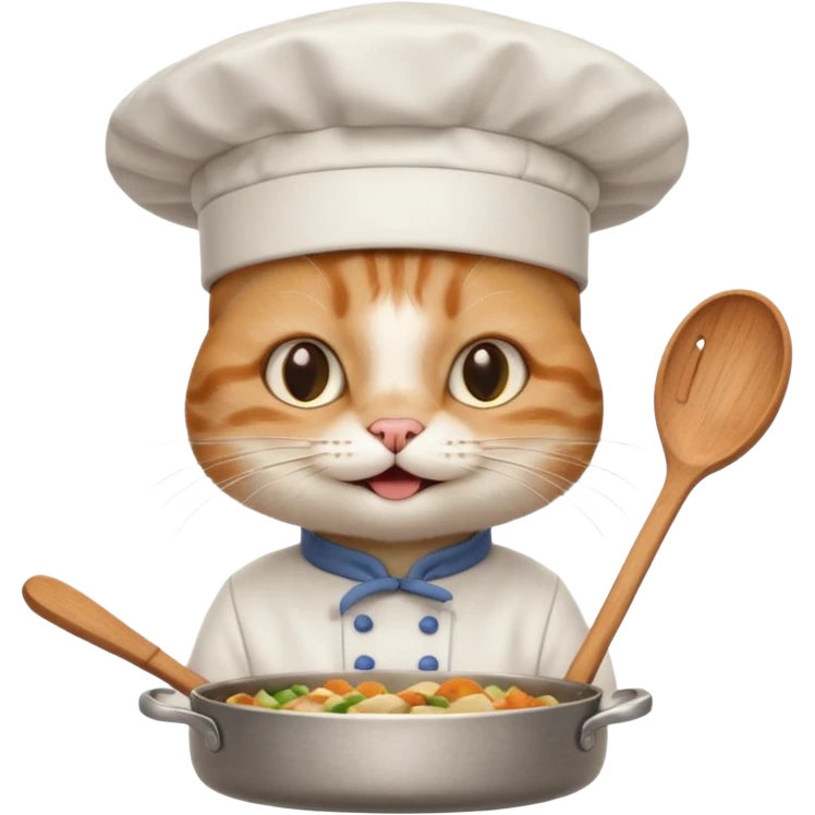 Cat cooking emoji