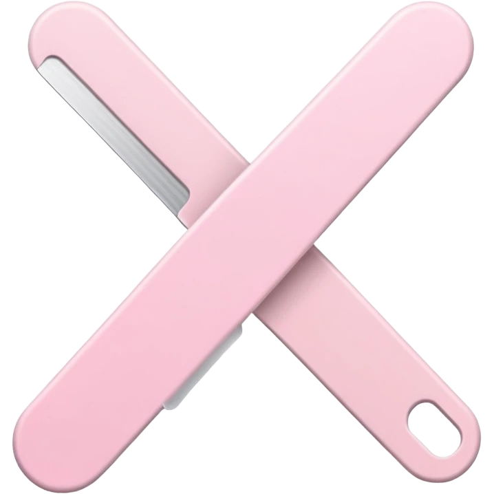 Pastel pink nail file, clean and minimal emoji